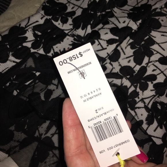 BCBGeneration Textured Illusion Floral Dress - Picture 6 of 7